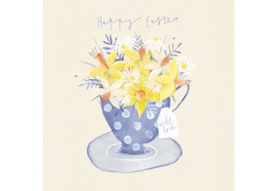 Ling Tcup w Daffs & Daisies Easter Card Ling Tcup w Daffs & Daisies Easter Card