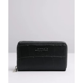 Lappella Elisia Medium Zip Round Purse In Black Croc A Leather Ref 123-1 Lappella Elisia Medium Zip Round Purse In Black Croc A Leather Ref 123-1