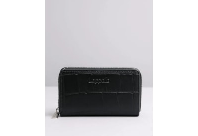 Lappella Elisia Medium Zip Round Purse In Black Croc A Leather Ref 123-1 Lappella Elisia Medium Zip Round Purse In Black Croc A Leather Ref 123-1