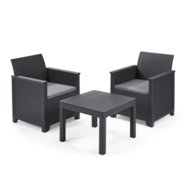 Keter Emma 2 Seater Balcony Set - Graphite Keter Emma 2 Seater Balcony Set - Graphite