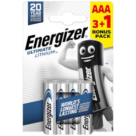 Energizer Ultimate Lithium Aaa 3 +1 (ENERL92B3+1)