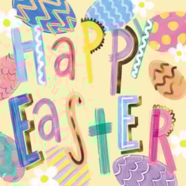 Ling Easter Painterly Type With Patterned Eggs