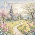 Ling Easter Spring Church Scene