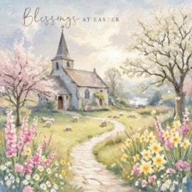 Ling Easter Spring Church Scene