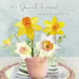 Ling Easter Special Friend  Daffodil Pot On Table Scene