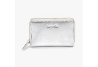 Lappella Eva Leather Round Zip Sml Purse Silver Lappella Eva Leather Round Zip Sml Purse Silver