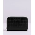 Lappella Eva Small Zip Round Purse In Black Croc Valentino Leather 14-17 Lappella Eva Small Zip Round Purse In Black Croc Valentino Leather 14-17