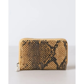 Lappella Eva Small Zip Round Purse In Brn Snake Valentino Leather 141-28 Lappella Eva Small Zip Round Purse In Brn Snake Valentino Leather 141-28