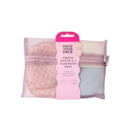 Erase Your Face Travel Pouch With Cloths 4 Pack