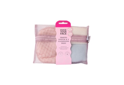 Erase Your Face Travel Pouch With Cloths 4 Pack