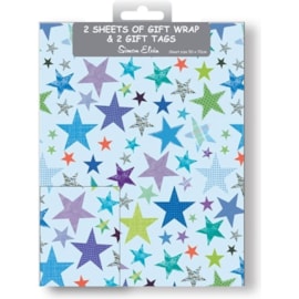 Simon Elvin Stars Wrap 2 Sheets & Tags Simon Elvin Stars Wrap 2 Sheets & Tags