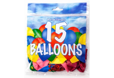 Fantasia Balloons Asst Colours 15s (PAK15)