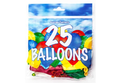 Fantasia Balloons Asst. Colours 25s (PAK25)
