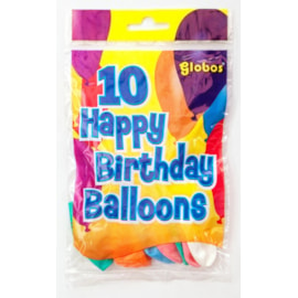 Fantasia Balloons Happy Birthday 10s (GLO/HB)