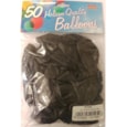 Fantasia Shiny Black Balloons 50s 12" (PT259)
