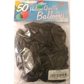 Fantasia Shiny Black Balloons 50s 12" (PT259)