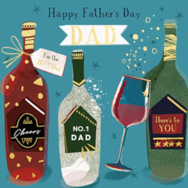 Number 1 Dad Fathers Day Card (FIJA0245)