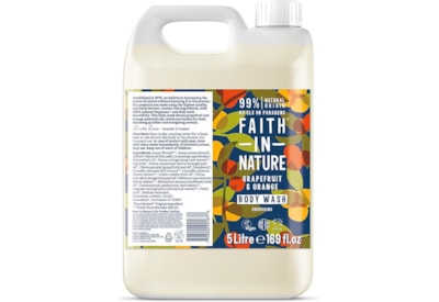 Faith In Nature Body Wash Grapefruit & Orange 5 Ltr Faith In Nature Body Wash Grapefruit & Orange 5 Ltr