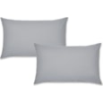 Bianca 200tc Cotton Percale Std Pillowcase Pair Grey Bianca 200tc Cotton Percale Std Pillowcase Pair Grey