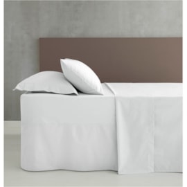 Flat Percale Sheet White Double (DFL/WH 18277)
