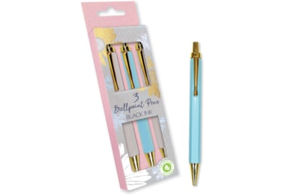 3 Retractable Pens Elegant Spring (FLPI)