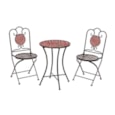 Red Leaf Tile Dordogne Green 2 Seater Bistro Set  50Cm Dia.