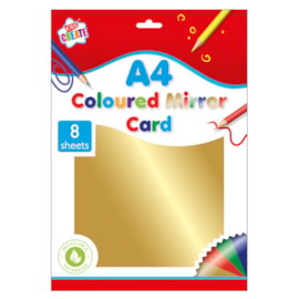 Act A4 8 Sheets Mirror Card 4 Colours (FSC3-PAMG/2)