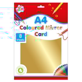 Act A4 8 Sheets Mirror Card 4 Colours Act A4 8 Sheets Mirror Card 4 Colours