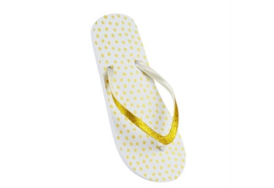 Ladies Spot Glitter Strap Flip Flops White Ladies Spot Glitter Strap Flip Flops White