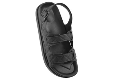 Ks Ladies Double Strap Sandal Black (FT2276)