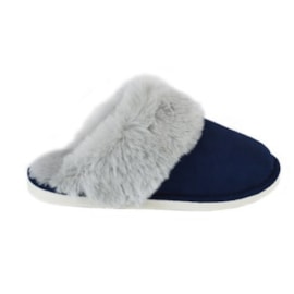 Ks Brands Ladies Super Fluffy Mules Navy Ks Brands Ladies Super Fluffy Mules Navy