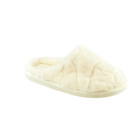 Ks Brands Ladies Super Plush Textured Mule Cream Ks Brands Ladies Super Plush Textured Mule Cream