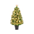 Premier Burst Fibre Optic Tree with Gold Baubles 80cm Premier Burst Fibre Optic Tree with Gold Baubles 80cm