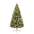 Premier Burst Fibre Optic Tree with Gold Baubles 1.5m