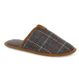 Mens Mule Slippers Checked Mens Mule Slippers Checked