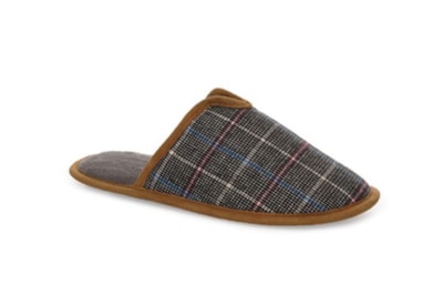 Mens Mule Slippers Checked Mens Mule Slippers Checked