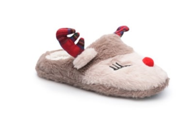 Ks Brands Ladies Novelty Reindeer Slipper Brown Ks Brands Ladies Novelty Reindeer Slipper Brown