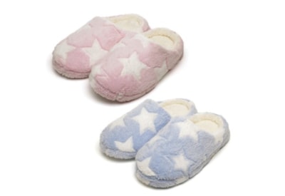 Ladies Star Mule Slippers Assorted Colours Ladies Star Mule Slippers Assorted Colours