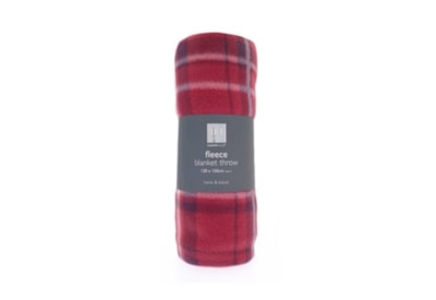 Tartan Red Fleece Throw 150cm Tartan Red Fleece Throw 150cm