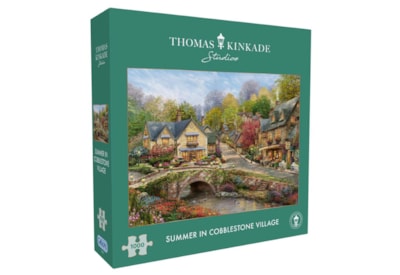 Gibsons Thomas Kinkade Summer In Cobblestone Village Puzzle 1000pc Gibsons Thomas Kinkade Summer In Cobblestone Village Puzzle 1000pc