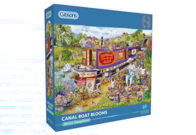 Gibsons Canal Boat Blooms (1000) Puzzle Gibsons Canal Boat Blooms (1000) Puzzle