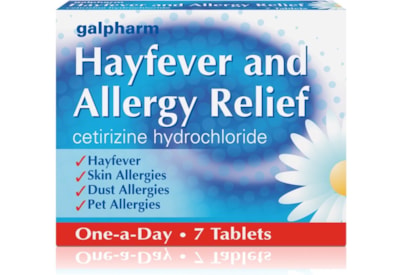 Galpharm Hayfever & Allergy Cetirizine (blue) 7s Galpharm Hayfever & Allergy Cetirizine (blue) 7s