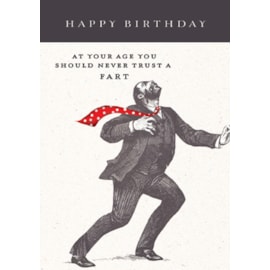 Ling Never Trust A Fart Birthday Card