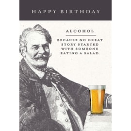 Ling Time For Salad  Birthday Card