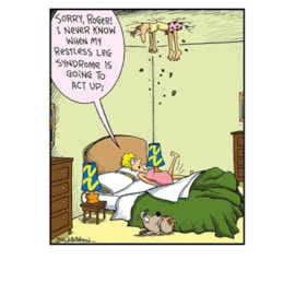 Ling Restless Leg Birthday Card Ling Restless Leg Birthday Card