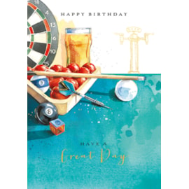 Mans World A Great Day Birthday Card (GH1258)