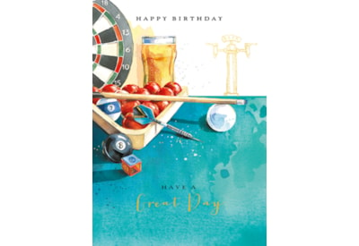 Mans World A Great Day Birthday Card (GH1258)