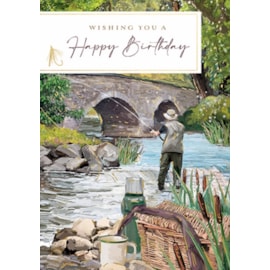 Ling A Day Fishing Birthday Card