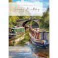 Ling A Day On The River Birthday Card
