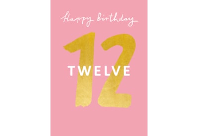 Happy 12th Female Birthday Card (GHB409)